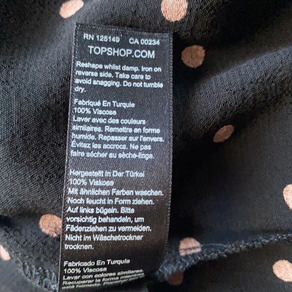 Topshop Neck-Tie Polka Dot Blouse - Picture 4 of 4